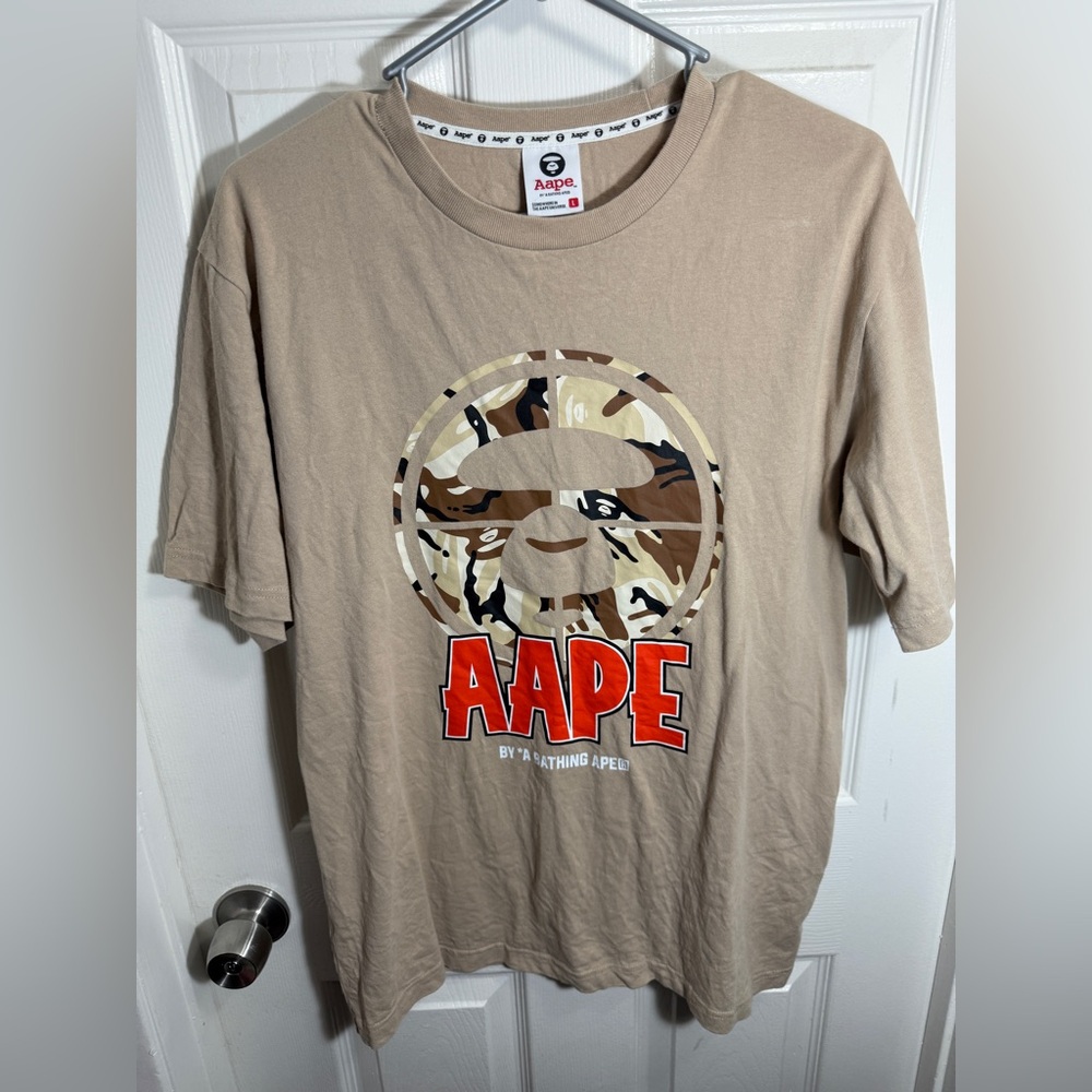 Tan AAPE by A Bathing Ape Tee Size Large